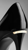 Thumbnail for your product : Burberry Cut-Out Metal Detail Leather Pumps