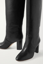 Thumbnail for your product : Loeffler Randall + Net Sustain Goldy Leather Knee Boots - Black