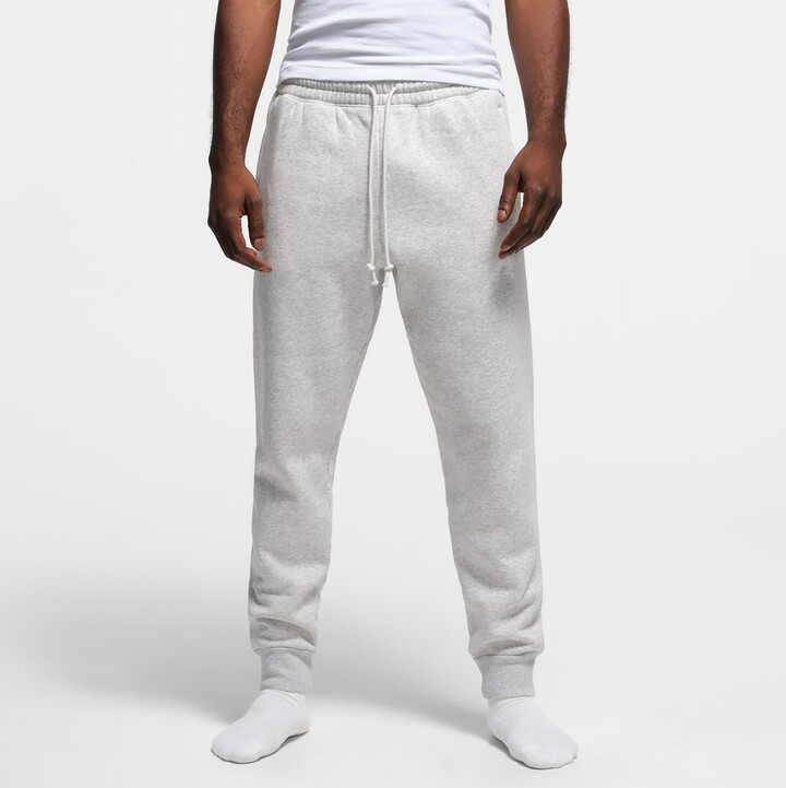 SKIMS Men's Fleece Lounge Tapered Joggers, Large, Light Heather Grey