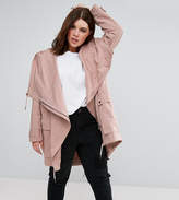 Thumbnail for your product : ASOS Curve CURVE Parka with Waterfall and Storm Flap
