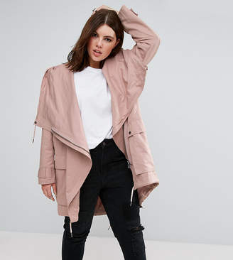ASOS Curve CURVE Parka with Waterfall and Storm Flap
