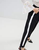 Thumbnail for your product : Miss Selfridge Side Stripe Turn Up Tapered Trousers