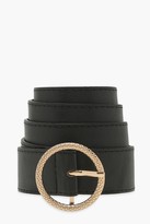 Thumbnail for your product : boohoo Textured Ring Detail Boyfriend Belt