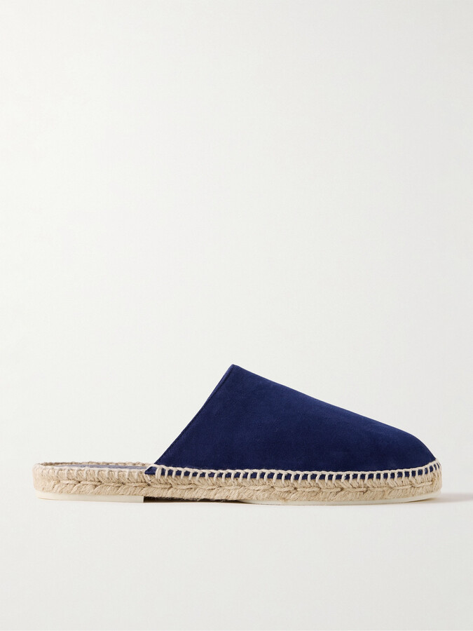 Loro Piana Seaside Walk Suede Backless Espadrilles