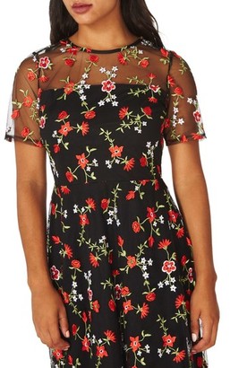 Dorothy Perkins Women's Floral Embroidered Dress