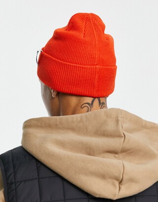 Timberland Brand Mission - ShopStyle Label Loop orange beanie in Hats
