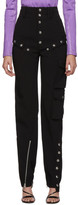 Thumbnail for your product : Thierry Mugler Black Button Scuba Trousers