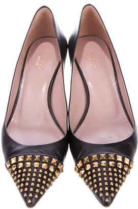 Gucci Studded Leather Pumps