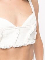 Thumbnail for your product : Jonathan Simkhai Keaton fringe-detail cotton bralette