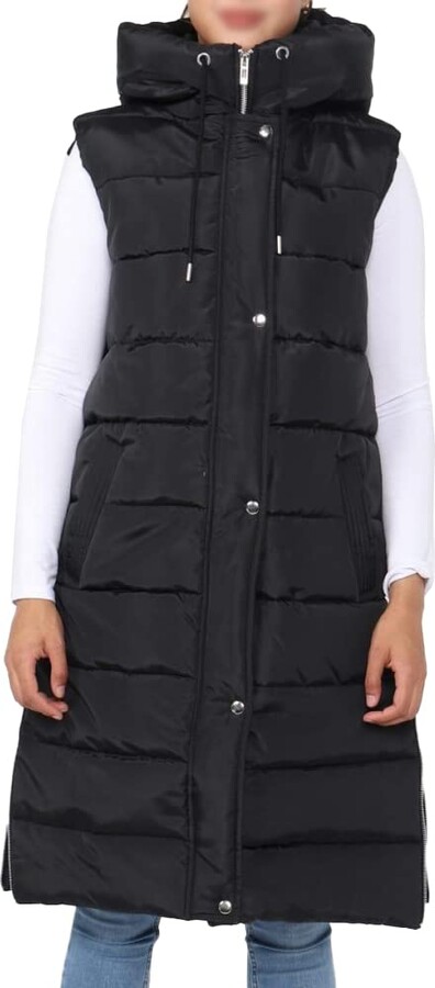 Women Long Puffer Vest | Shop the world's largest collection of fashion |  ShopStyle UK