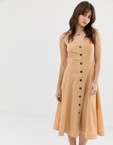moon river button front dress