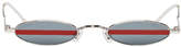 Thumbnail for your product : Gentle Monster Silver Stripe Vector Sunglasses