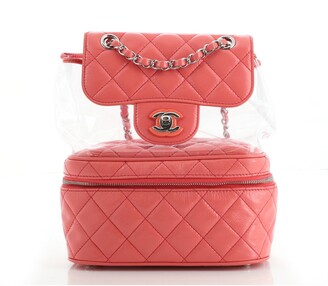 CHANEL Leather and PVC Vanity Flap Backpack BagTWS – Sheer Room