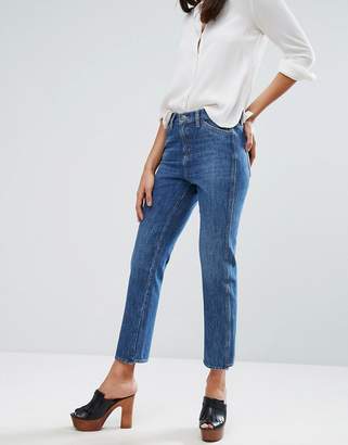 MiH Jeans Mid Rise Straight Leg Crop Cult Jean