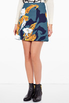 Thumbnail for your product : Carven Flower Print A Line Skirt