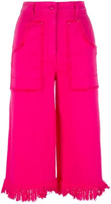 Love Moschino frayed cropped trousers