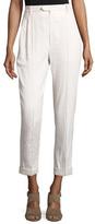Thumbnail for your product : Isabel Marant Slim-Leg Cuffed Pants, White