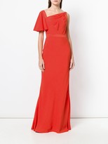 Thumbnail for your product : Alexander McQueen Asymmetric Neck Gown