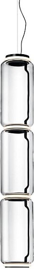 Flos Lighting Noctambule High Cylinder LED Pendant Light in Clear Size: 3 Cylinder