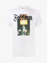Thumbnail for your product : Facetasm slogan front T-shirt