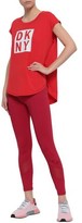 Thumbnail for your product : DKNY Printed Stretch Cotton And Modal-blend Jersey Top