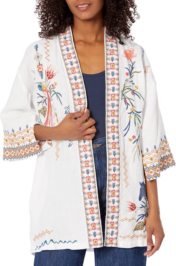3/4 Sleeve White Jacket | Shop the world's largest collection of 