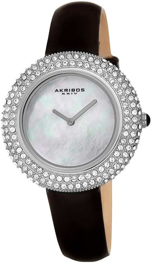 Akribos XXIV Women's Patent Leather Watch