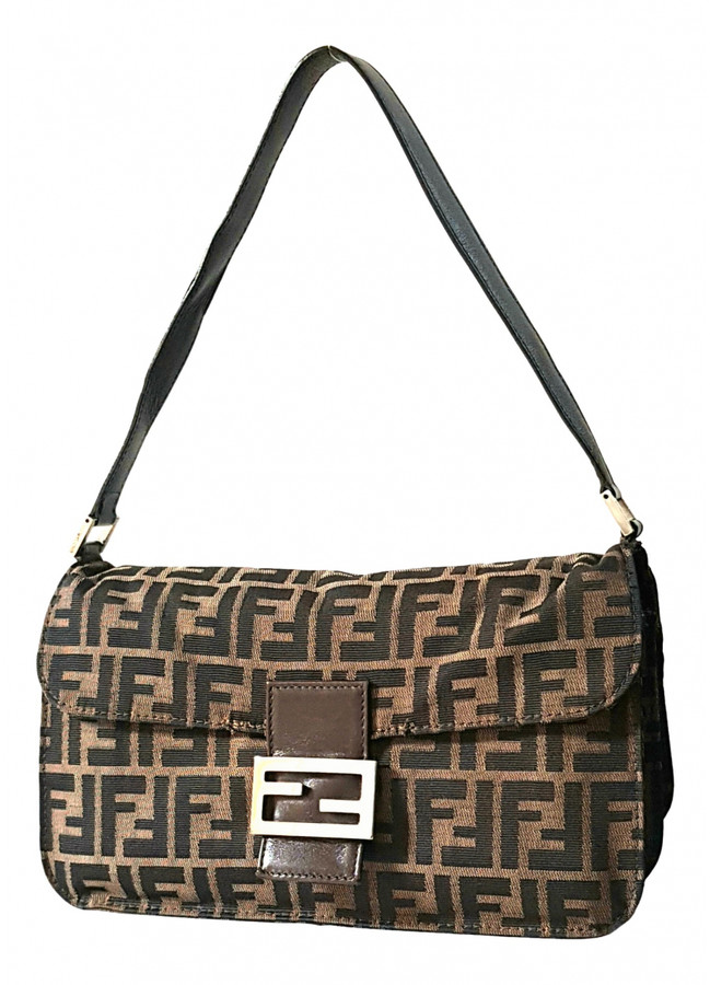 Fendi Baguette Brown Cloth Handbags - ShopStyle Bags