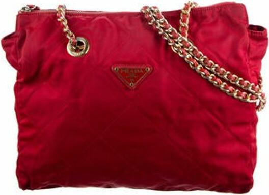 Prada Vintage Tessuto Pocono Chain Shoulder Bag - ShopStyle