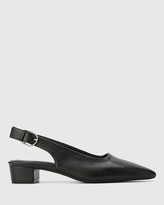 Thumbnail for your product : Wittner - Women's Black All Pumps - Andres Leather Pointed Toe Low Heel Slingbacks - Size One Size, 41 at The Iconic