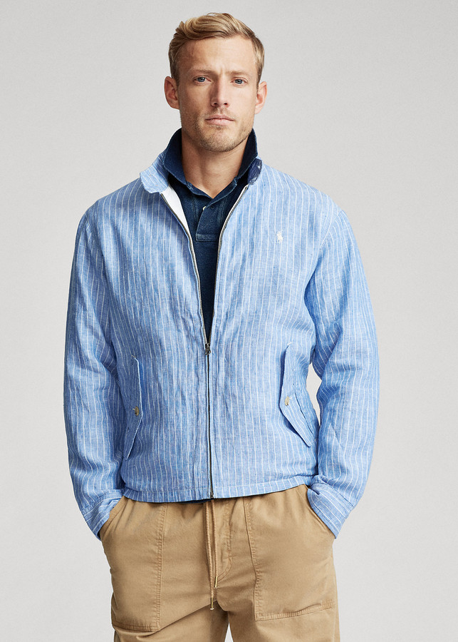 Ralph Lauren Striped Linen Jacket - ShopStyle Outerwear