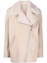 Thumbnail for your product : Etoile Isabel Marant Azario shearling-trim zip-up jacket