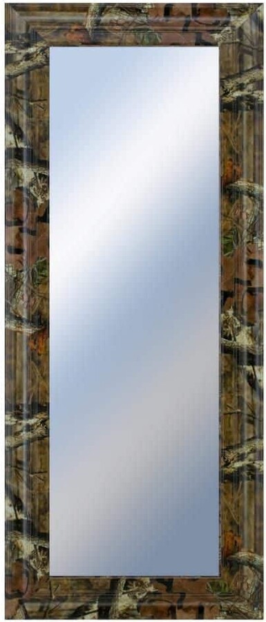 Classy Art Small Rectangle Brown Hooks Classic Mirror (18 in. H x 42 in. W)