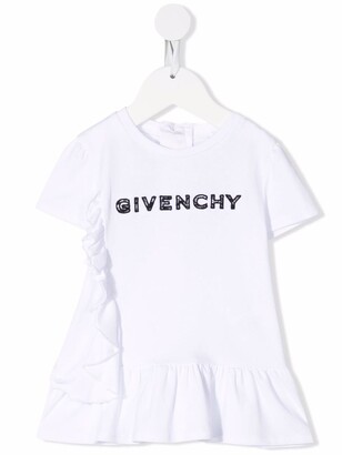 Givenchy Kids logo print flared T-shirt dress