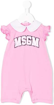 MSGM Kids frilled logo babygrow