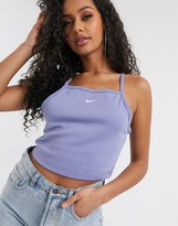 Thumbnail for your product : Nike high neck vest crop top in purple