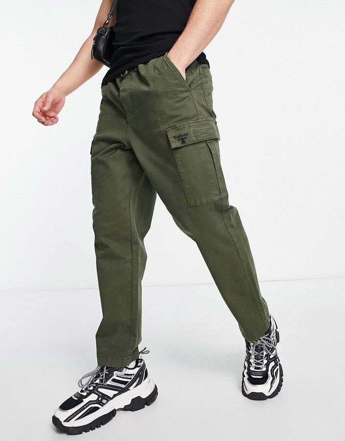 Barbour Beacon cargo pants in olive - ShopStyle Chinos & Khakis