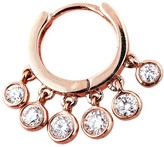 Thumbnail for your product : Jacquie Aiche Mini Diamond Shaker Hoop Earring - Rose Gold