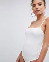 Thumbnail for your product : PrettyLittleThing basic ribbed square neck body