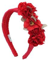 Thumbnail for your product : MonnaLisa Cotton Headband W/ Flowers & Veil