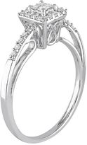 Thumbnail for your product : Diamond Square Halo Engagement Ring in 10k White Gold (1/5 ct. T.W.)