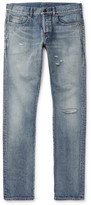 Thumbnail for your product : Saint Laurent Slim-Fit Distressed Denim Jeans