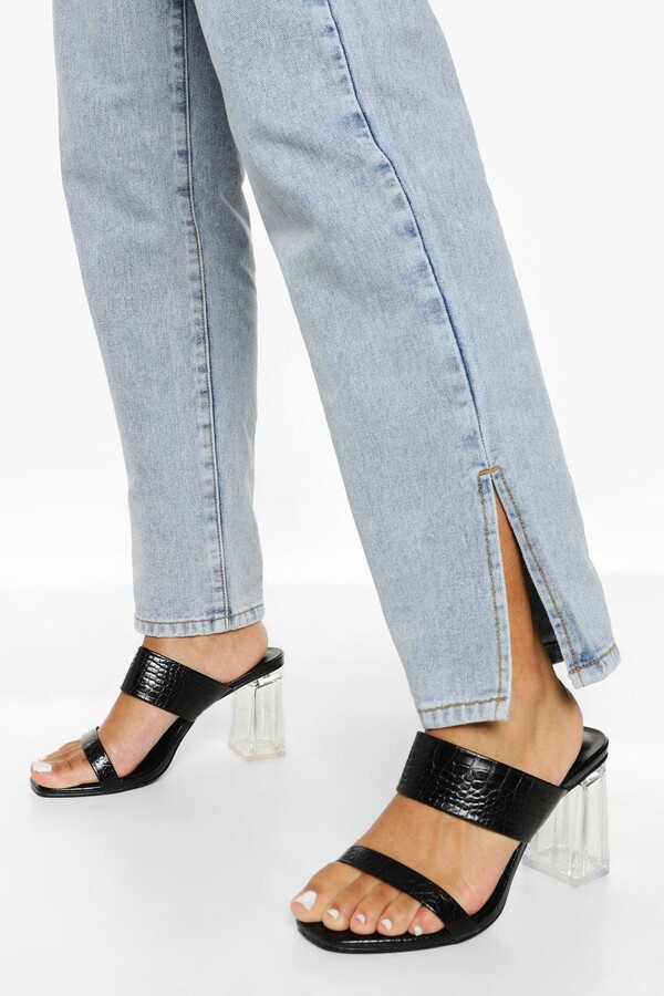 wide width high heel mules