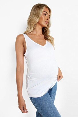 boohoo Maternity V Neck Wide Strap Jersey Cami Top