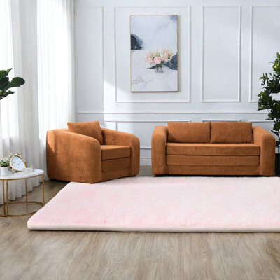Latitude Run Multifunctional Chenille Sofas Contemporary Convertible Lounge For Home