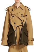Thumbnail for your product : Sacai Mixed-Media Trench Jacket