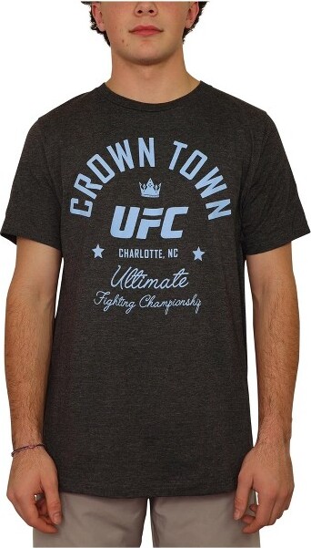 UFC UFCMensCrownTownGraphicT-Shirt,gray,Small