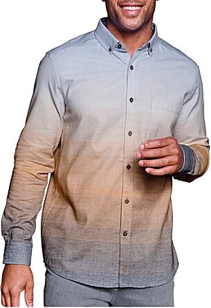 Johnston & Murphy Johnston Murphy Ombre Brushed Long Sleeve Woven Shirt