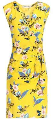Diane von Furstenberg Wrap-Effect Floral-Print Silk Crepe De Chine Mini Dress