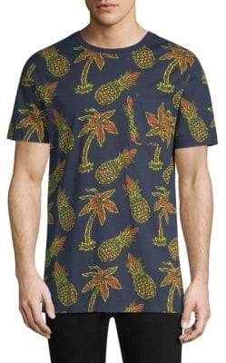 Wesc Maxwell Pineapple All Over Print Graphic Cotton T-Shirt